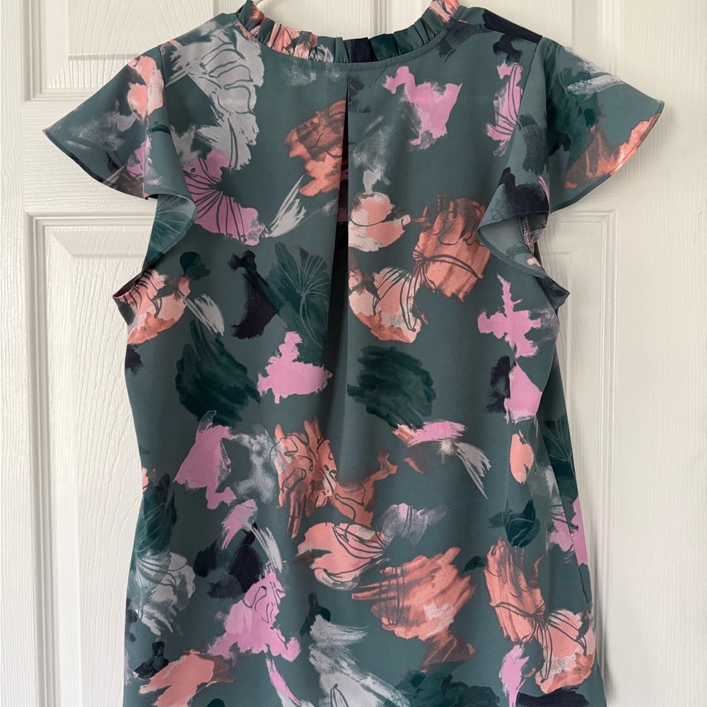 Nine West Artistic Brushstroke Blouse